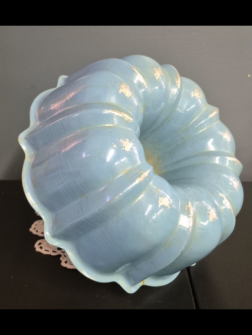 Blue Ceramic Decorative Bundt Pan